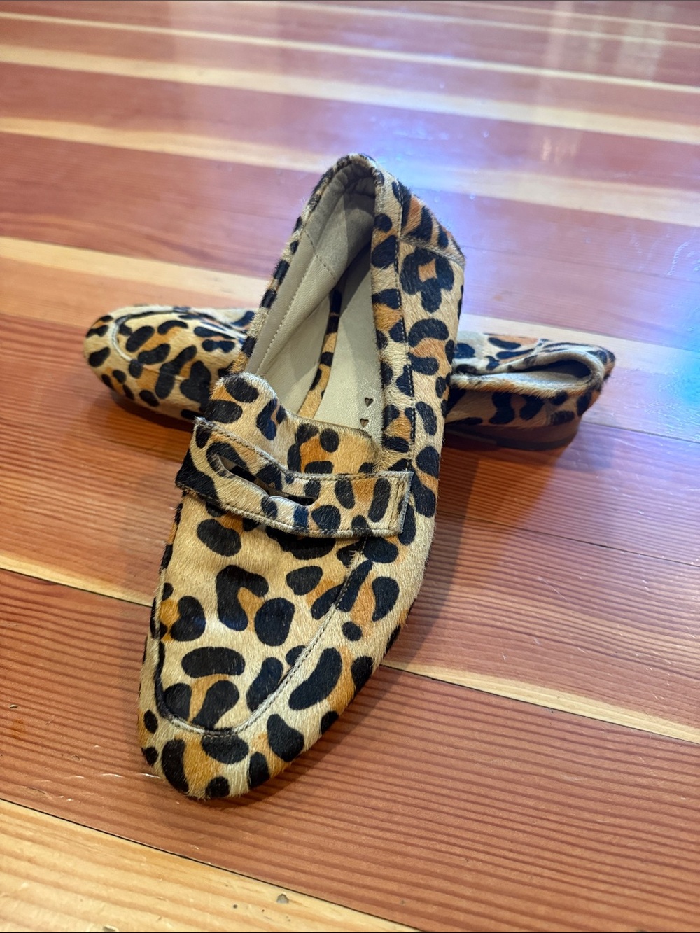 Anthropologie Leopard-Print Loafers - Tan & Black
